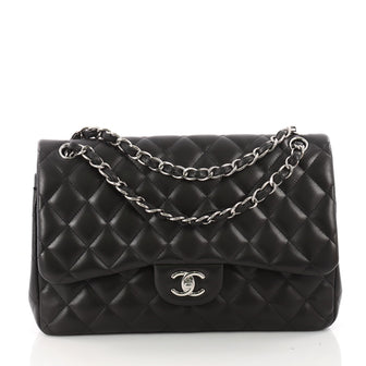 Chanel Classic Double Flap Bag Quilted Lambskin Jumbo 3409201