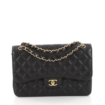 Chanel Classic Double Flap Bag Quilted Caviar Jumbo 3409701