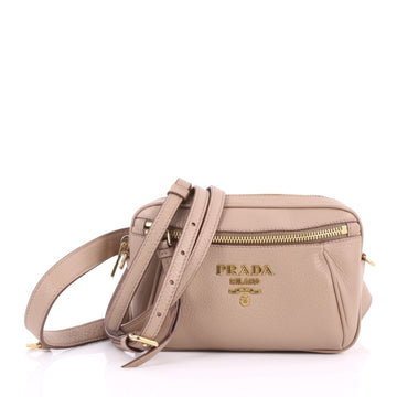 Prada Convertible Belt Bag Vitello Daino Small Brown 3415501