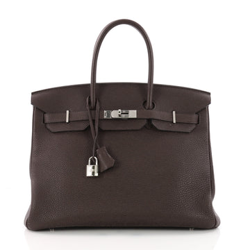 Hermes Birkin Handbag Brown Togo with Palladium Hardware Brown 3416101