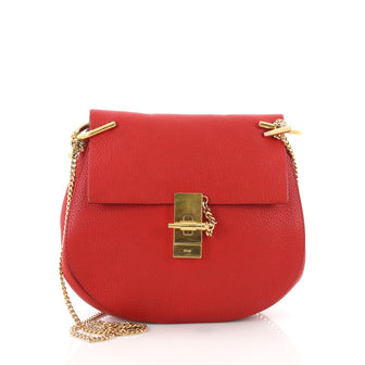 Chloe Drew Crossbody Bag Leather Small Red 3417005
