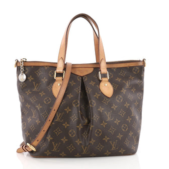Louis Vuitton Palermo Handbag Monogram Canvas PM Brown 3417007