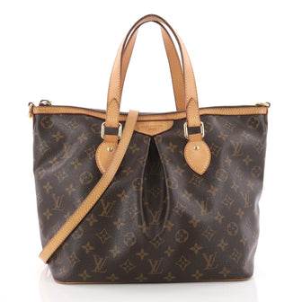 Louis Vuitton Palermo Handbag Monogram Canvas PM Brown 3419806