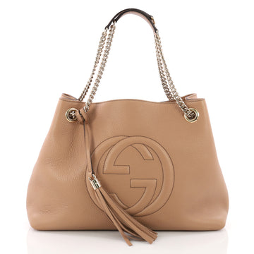 Gucci Soho Chain Strap Shoulder Bag Leather Medium Brown 3419902