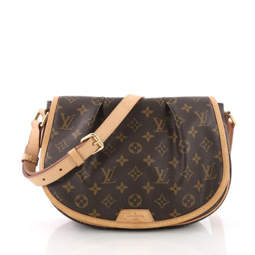 Louis Vuitton Menilmontant Handbag Monogram Canvas PM Brown 3475102