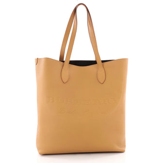 Burberry Remington Tote Embossed Leather Tall Yellow 3420201