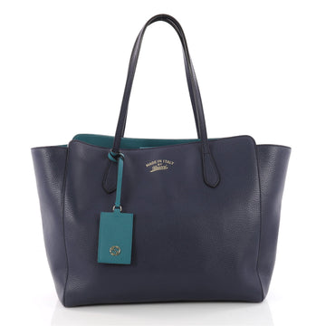 Gucci Swing Tote Leather Medium Blue 3420203