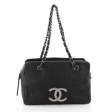 Chanel Diamond Stitch Tote Calfskin Small Black 3420306