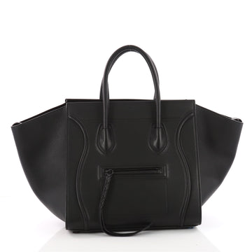 Celine Phantom Handbag Smooth Leather Medium Black 3421201