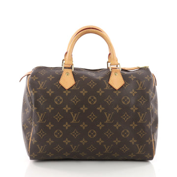 Louis Vuitton Speedy Handbag Monogram Canvas 30 Brown 3422402