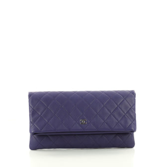Chanel Beauty CC Clutch Quilted Lambskin Purple 3422403