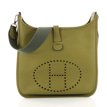  Hermes Evelyne Crossbody Gen II Clemence GM Green 3423601