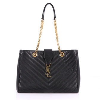 Saint Laurent Classic Monogram Shopper Matelasse Chevron 3427501