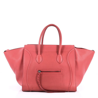 Celine Phantom Handbag Grainy Leather Medium Red 3428002