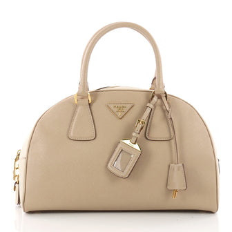 Prada Bicolor Lux Bowler Bag Saffiano Leather Medium 3430903