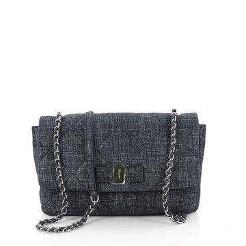 Salvatore Ferragamo Gelly Handbag Quilted Denim Medium 3431005