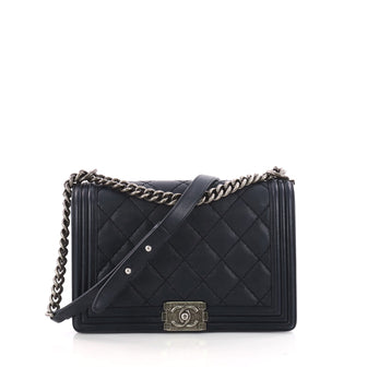Chanel Double Stitch Boy Flap Bag Quilted Calfskin New 3431903