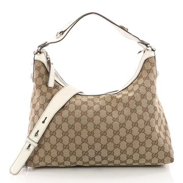 Gucci Icon Bit Hobo GG Canvas Medium Brown 3432401