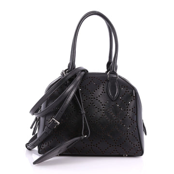 Alaia Sac Trapeze Tote Laser Cut Leather PM Black 3433502