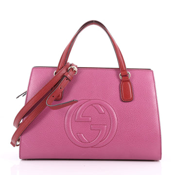 Gucci Soho Convertible Top Handle Satchel Leather Medium 3433801