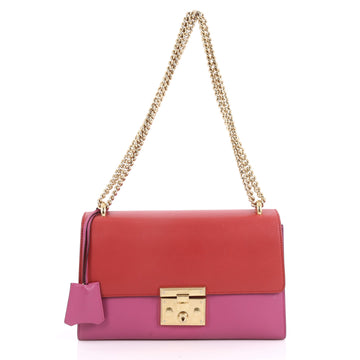 Gucci Padlock Shoulder Bag Leather Medium Red 3433901