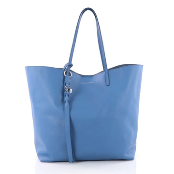 Alexander McQueen Skull Open Shopper Tote Leather Large Blue 3434502