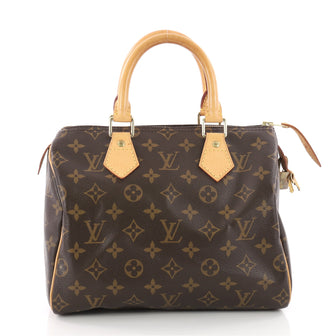 Louis Vuitton Speedy Handbag Monogram Canvas 25 Brown 3436401