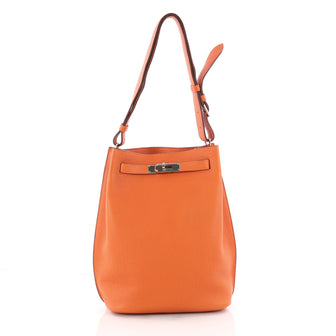 Hermes So Kelly Handbag Togo 22 Orange 3439101