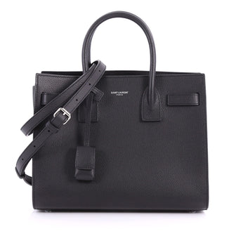 Saint Laurent Sac de Jour Handbag Leather Baby Black 3440101