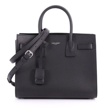 Saint Laurent Sac de Jour Handbag Leather Baby Black 3440101