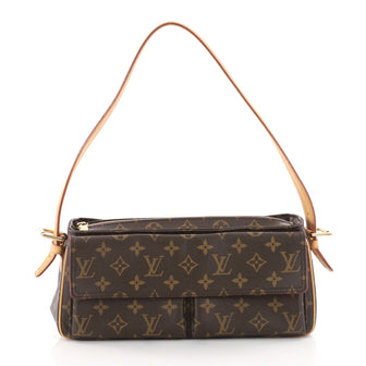 Louis Vuitton Viva Cite Handbag Monogram Canvas MM Brown 3441201