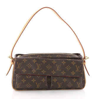 Louis Vuitton Viva Cite Handbag Monogram Canvas MM Brown 3441202