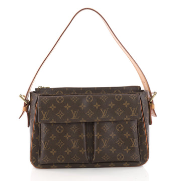 Louis Vuitton Viva Cite Handbag Monogram Canvas GM Brown 3441206
