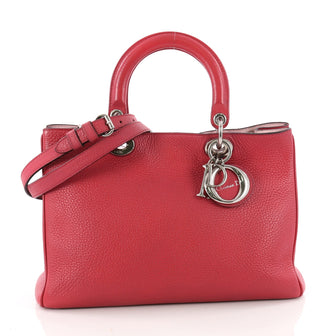 Christian Dior Diorissimo Tote Pebbled Leather Medium Pink 3444104