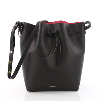 Mansur Gavriel Bucket Bag Leather Large Black 3444501