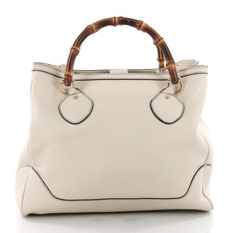 Gucci Diana Bamboo Top Handle Tote Leather Medium White 3444903