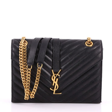 Saint Laurent Classic Monogram Satchel Matelasse Chevron 3447801