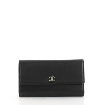 Chanel Trifold Wallet Caviar Long Black 3447901