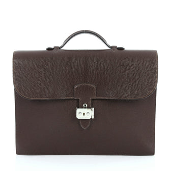 Hermes Sac a Depeche Handbag Clemence 34 Brown 3448402