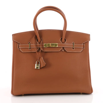 Birkin Handbag Gold Togo with Gold Hardware 35