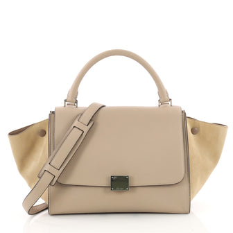 Celine Trapeze Handbag Leather Small Neutral 3449101