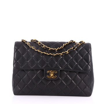 Vintage Classic Single Flap Bag Quilted Lambskin Jumbo