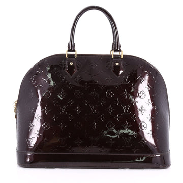 Louis Vuitton Alma Handbag Monogram Vernis GM Purple 3449303