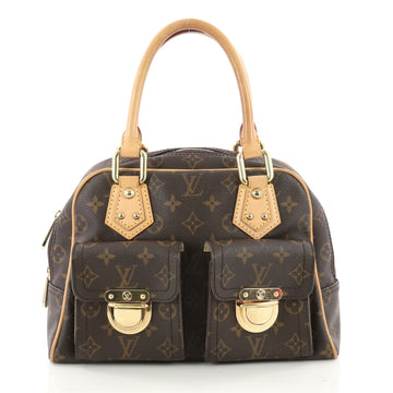 Louis Vuitton Manhattan Handbag Monogram Canvas PM Brown 3449802