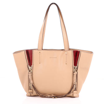 Chloe Milo Shopping Tote Leather Small Neutral 3450604