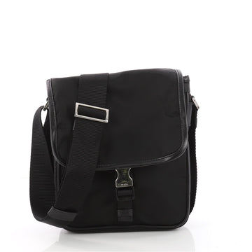 Prada Buckle Messenger Bag Tessuto Small Black 3451903