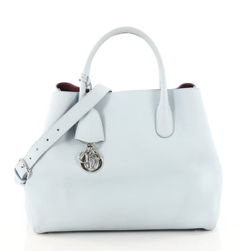 Christian Dior Open Bar Bag Leather Large Blue 3452801