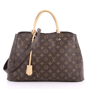 Louis Vuitton Montaigne Handbag Monogram Canvas GM Brown 3453801