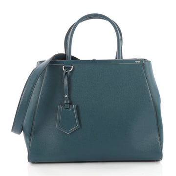  Fendi 2Jours Handbag Leather Medium Blue 3455903