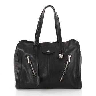 Alexander McQueen Padlock Biker Zip Around Tote Leather 3456403